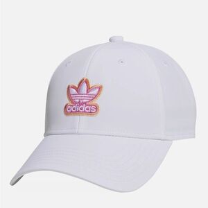 Adidas Originals Women's 3D Trefoil Strapback Hat Cap White Pink 982300-A N77